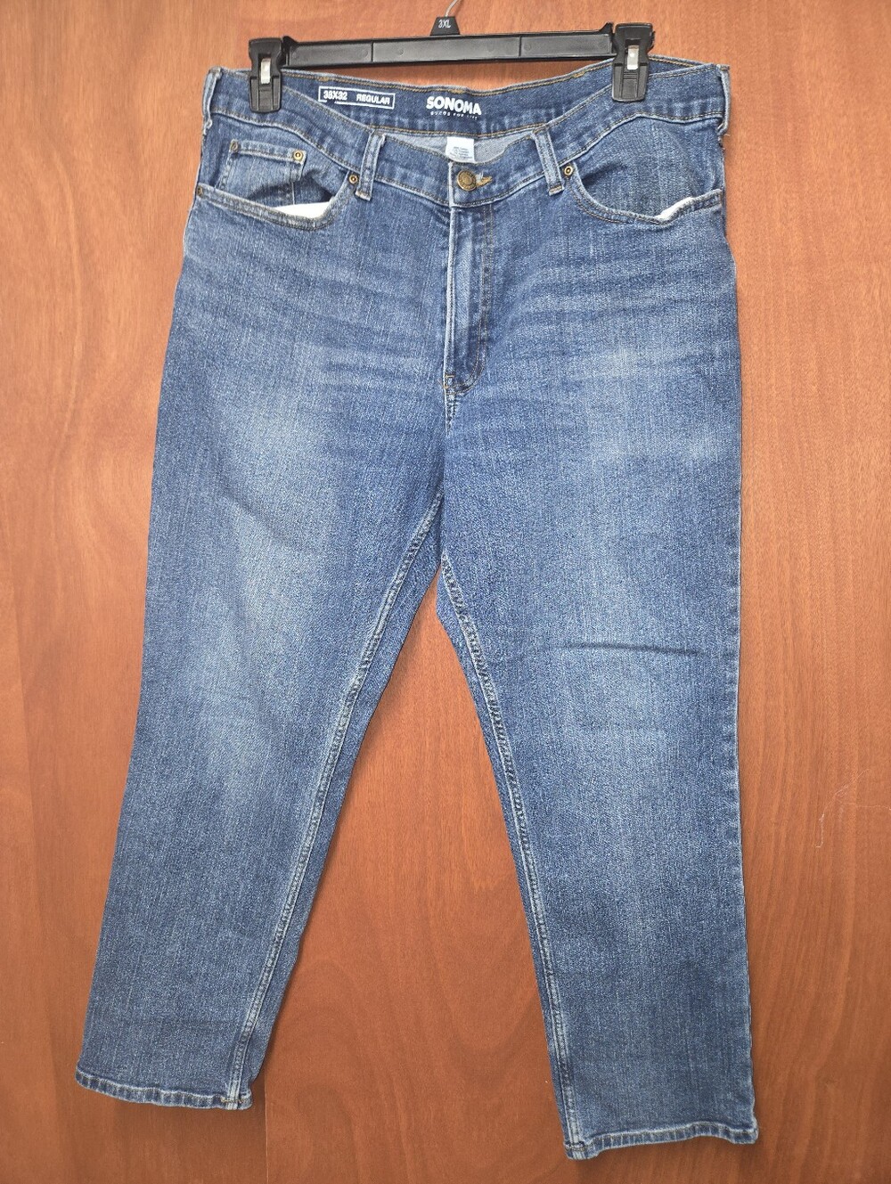 Sonoma Men's Straight Jeans in Medium Blue Wash 38x32